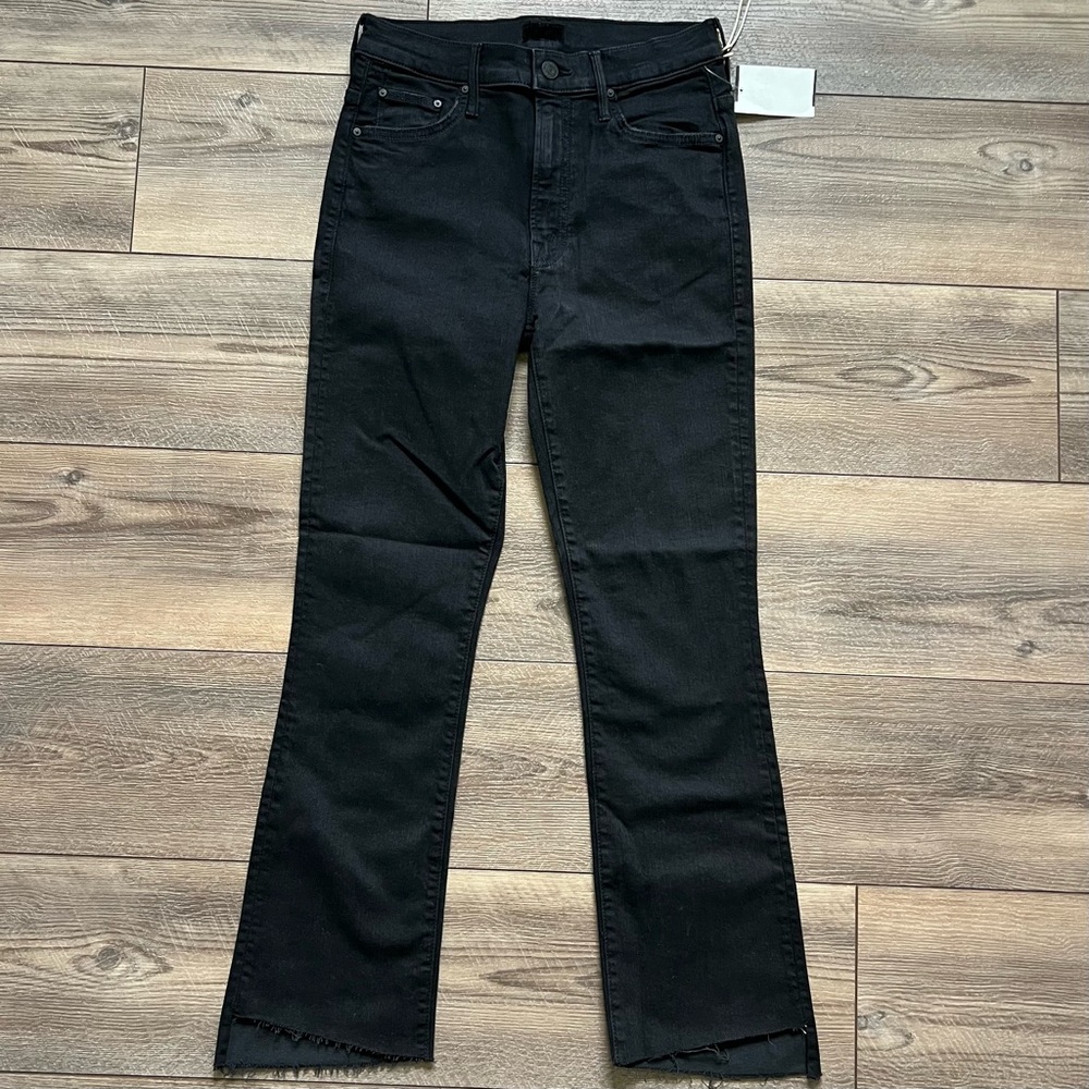 NWT MOTHER The Insider High Rise Crop Step Fray Bootcut Jeans
